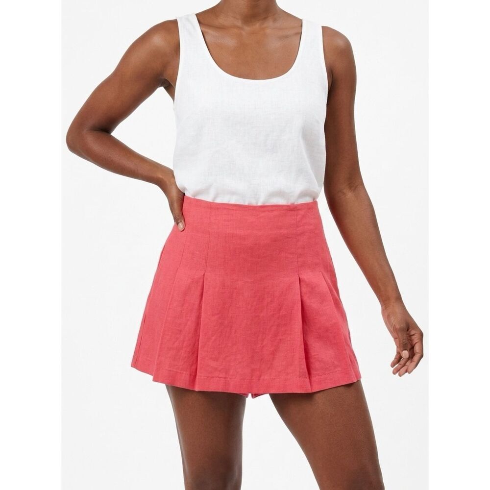 ZARA | NEW Coral Red Linen Skort Skirt with Shorts Women’s Size Medium